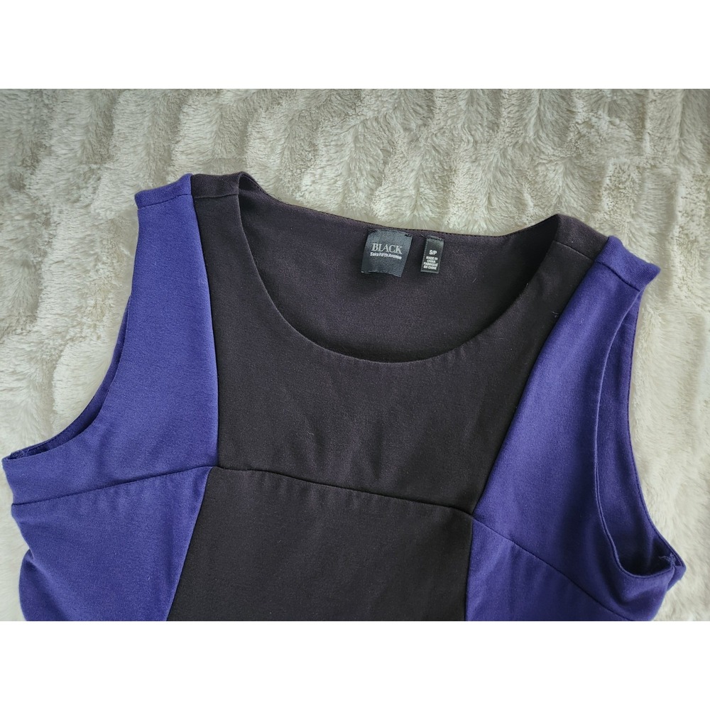 Saks Fifth Avenue Black Label Sleeveless Blouse Black‎ Blue Womens Small